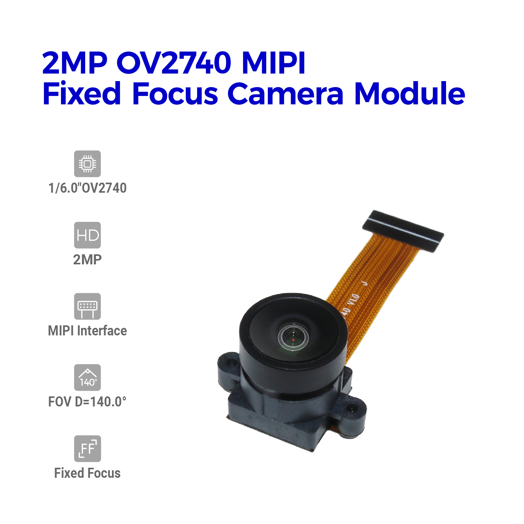 Wholesale OV2740 2MP Full HD Wide View Angle MIPI Camera Module  Manufacturer and Supplier | Hampo