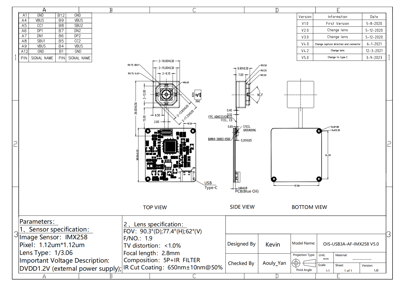 OIS-USB3A-IMX258 V5.0